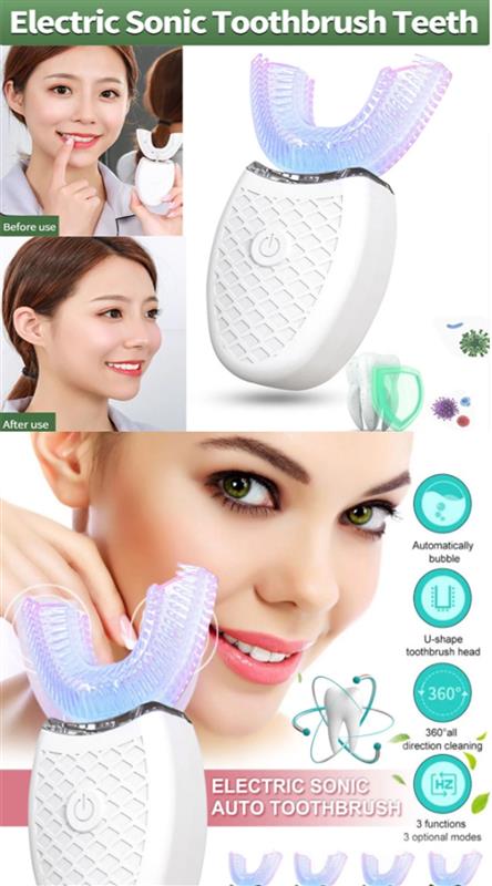 Brosse à dents électrique automatique en forme de U